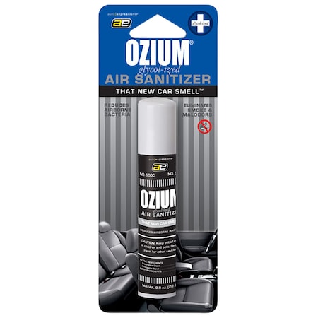 Medo .8oz. Ozium Aerosol Air Sanitizer/ Freshener, New Car Scent OZ22